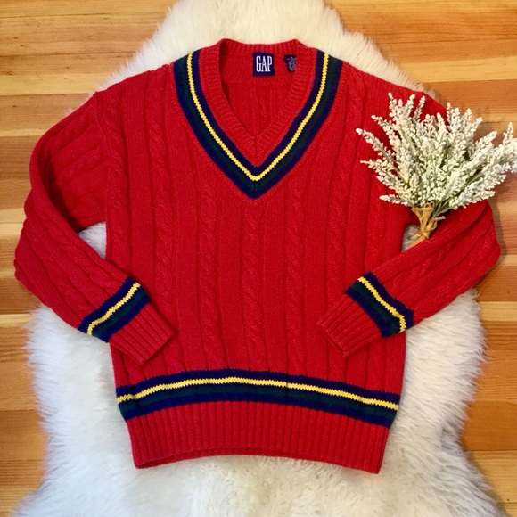 GAP Sweaters - Vintage 90s striped graphic GAP v-neck sweater GAP Sweaters - Vintage 90s striped graphic GAP v-neck sweater